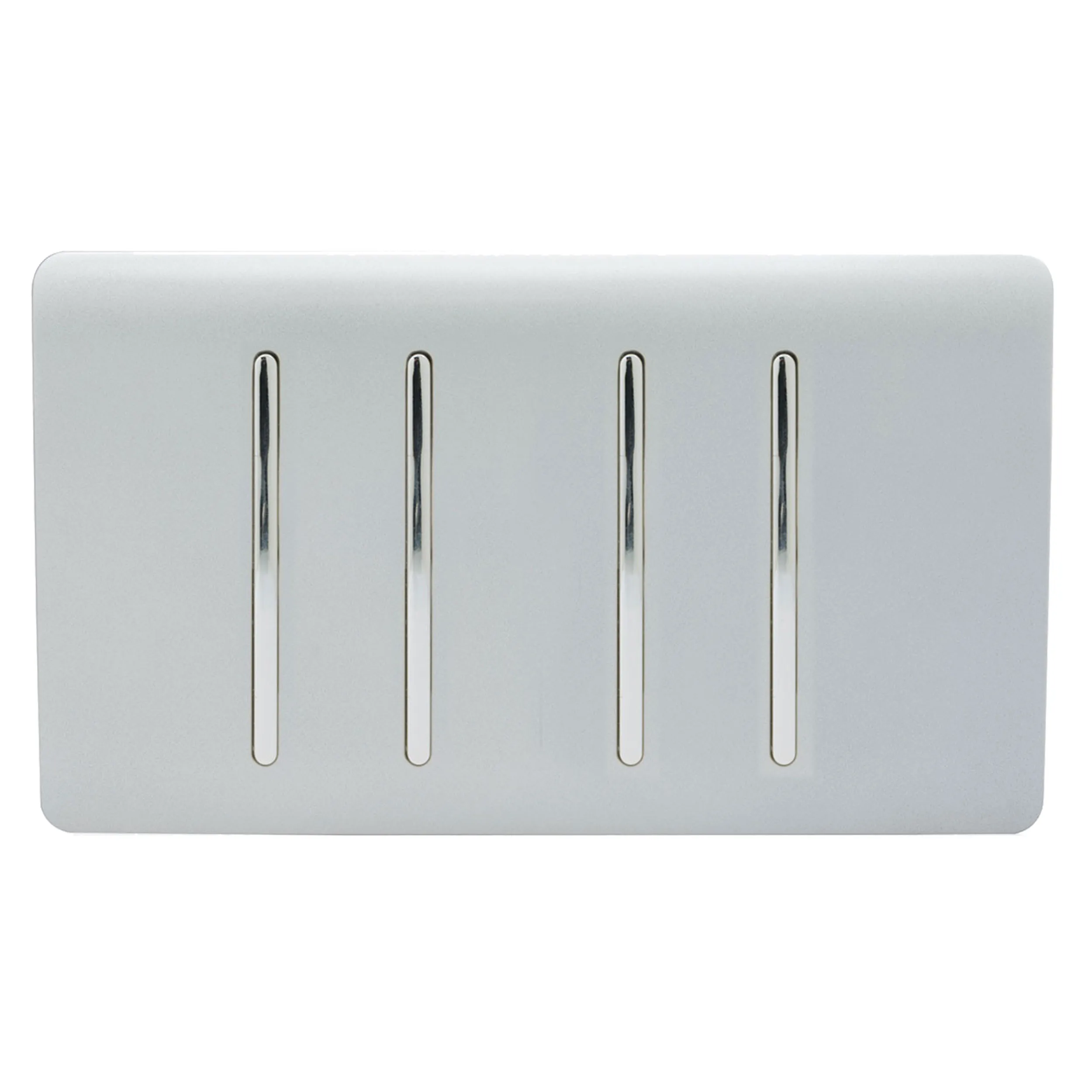 ART-SS44SI  4 Gang 2 Way 10 Amp Rocker Twin Plate Silver
